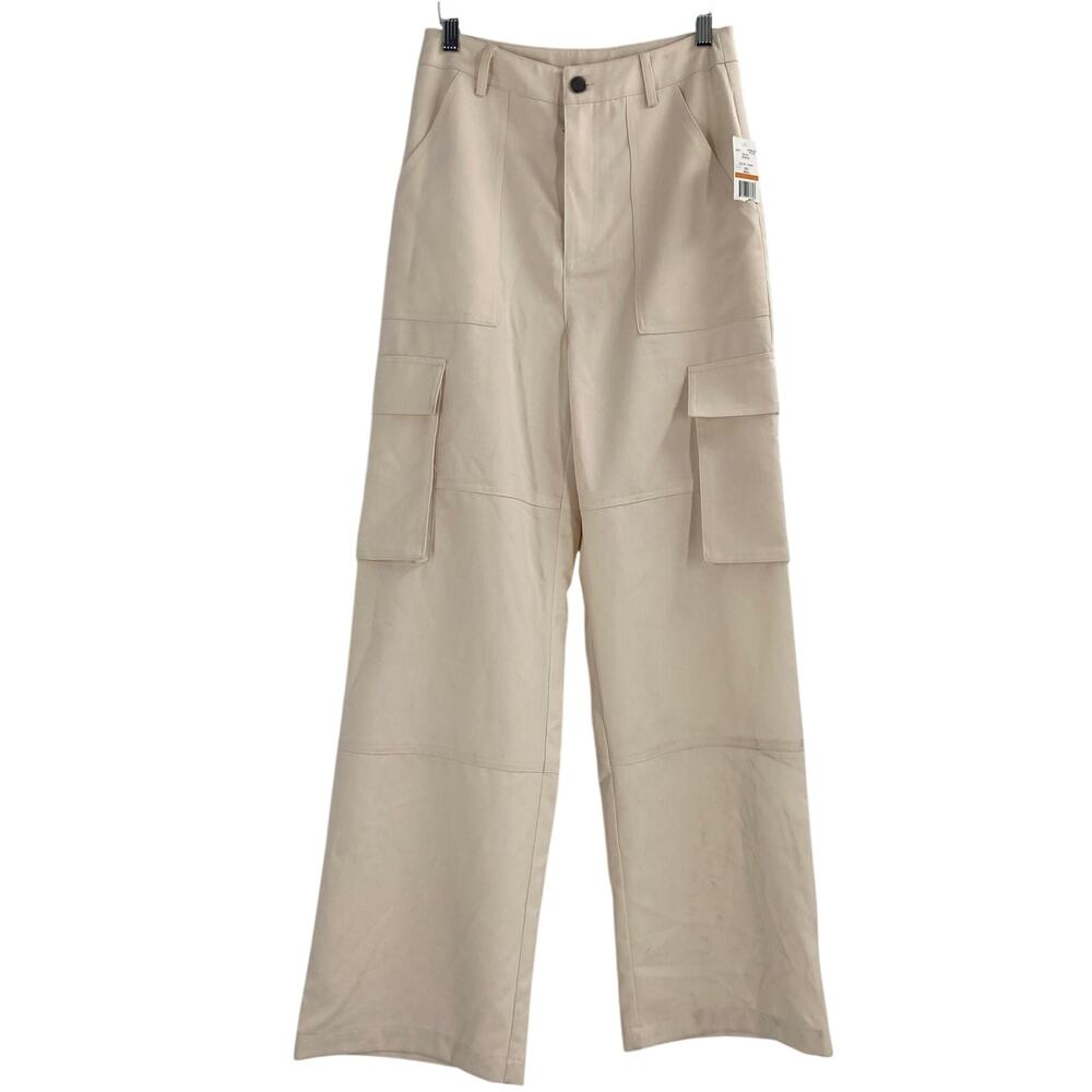Flying Tomato Cream Cargo Straight Flare Utility Trouser Pants Women’s Small NEW